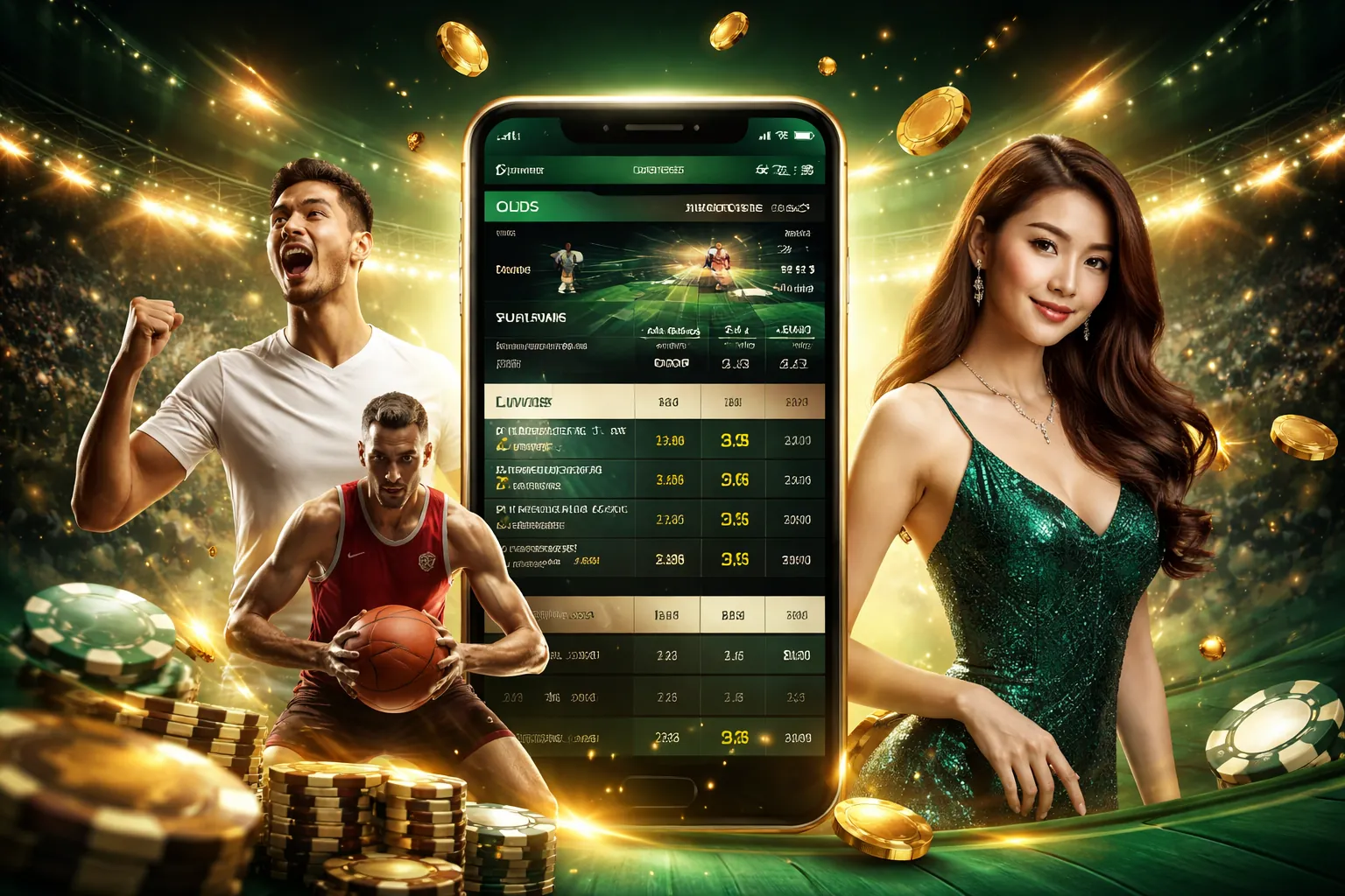Hình ảnh minh họa các tính năng nổi bật của ứng dụng 188BET trên điện thoại, bao gồm cá cược thể thao và casino